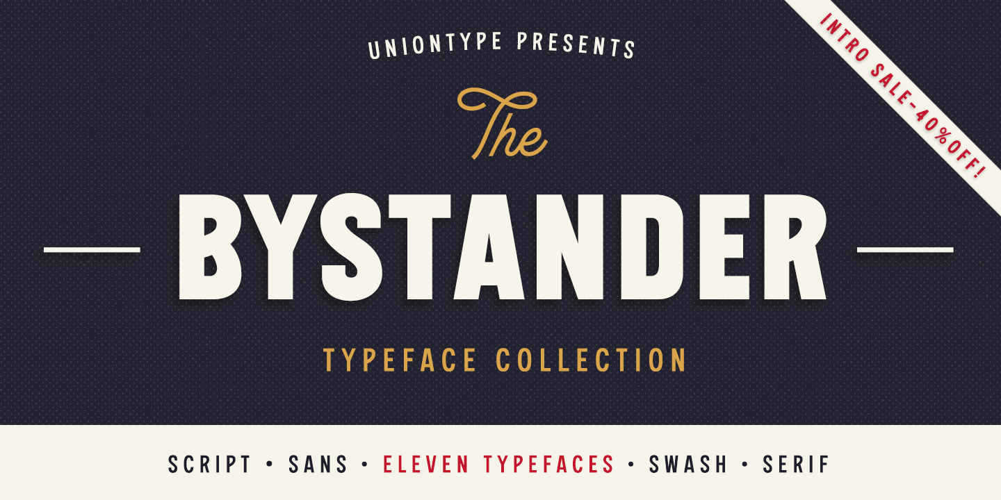 Пример шрифта The Bystander Collection #11